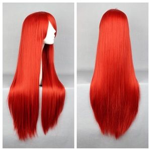 80cm Long Red Wig Long Straight Shakugan no Shana-shana Lolita Anime Cosplay
